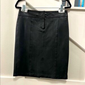 Tommy Hilfiger Black Leather Women’s Pencil Skirt size 6